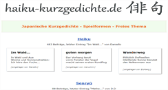 Desktop Screenshot of haiku-kurzgedichte.de