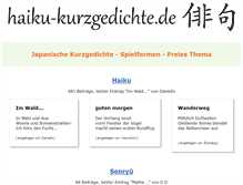 Tablet Screenshot of haiku-kurzgedichte.de